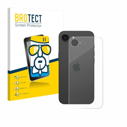 BROTECT Schutzglas für Apple iPhone 16e (Rückseite) Schutzfolie Panzer Folie Glas [Extrem Kratzfest 9H, Anti-Fingerprint, Ultra-Transparent] von BROTECT