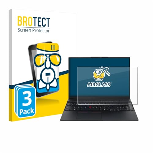 BROTECT Schutzglas für Lenovo ThinkPad E16 Gen 3 (3 Stück) Schutzfolie Panzer Folie Glas [Extrem Kratzfest 9H, Anti-Fingerprint, Ultra-Transparent] von BROTECT