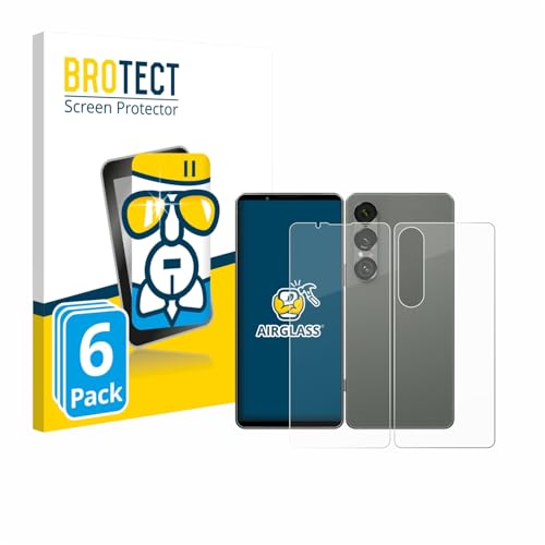 BROTECT Schutzglas für Sony Xperia 1 VII (Display+Rückseite) (6 Stück) Schutzfolie Panzer Folie Glas [Extrem Kratzfest 9H, Anti-Fingerprint, Ultra-Transparent] von BROTECT