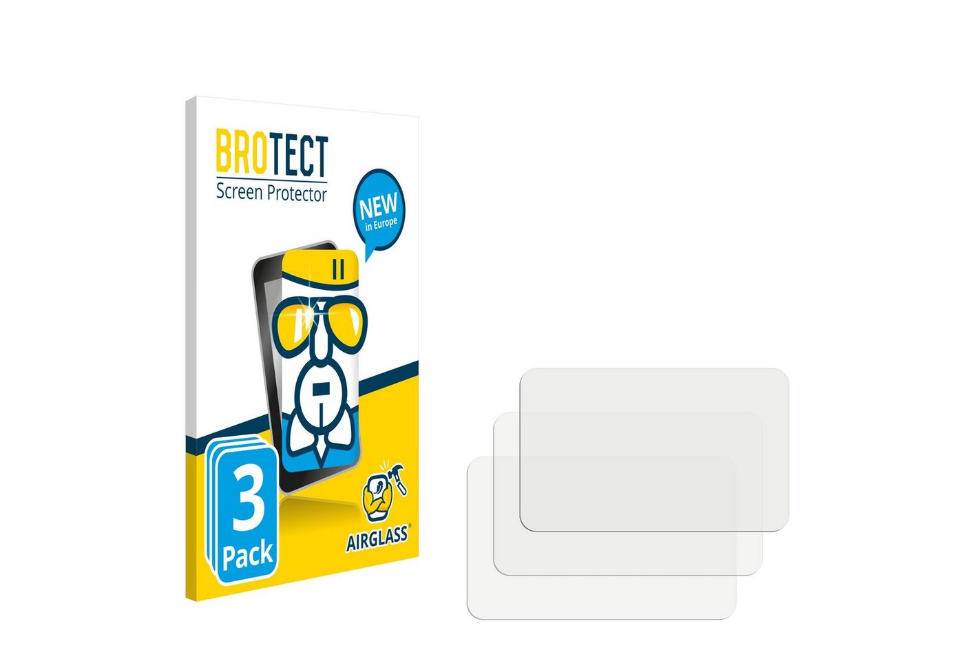 BROTECT flexible Panzerglasfolie für Anker 548 Powerbank (PowerCore Reserve 192Wh), Displayschutzglas, 3 Stück, Schutzglas Glasfolie klar von BROTECT