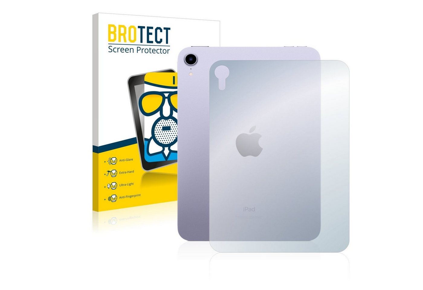 BROTECT flexible Panzerglasfolie für Apple iPad Mini 6 WiFi Cellular 2021 (Rückseite, 6 Gen), Displayschutzglas, Schutzglas Glasfolie matt entspiegelt Anti-Reflex von BROTECT