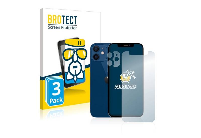 BROTECT Displayschutzglas Schutzglas für Apple iPhone 12 mini (Display+Kamera), 3 Stück, 3 Stück, Schutzfolie Display Schutz Glas Folie klar von BROTECT