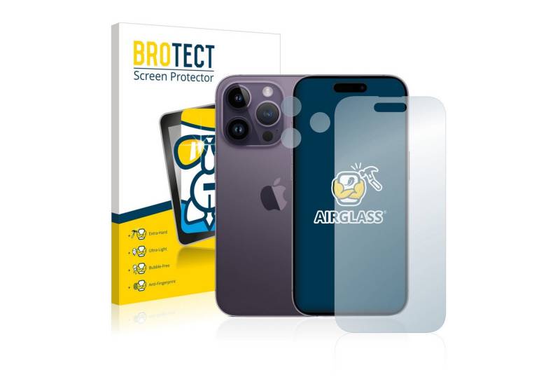 BROTECT Displayschutzglas Schutzglas für Apple iPhone 14 Pro (Display+Kamera), 1 Stück, Schutzfolie Display Schutz Glas Folie klar von BROTECT
