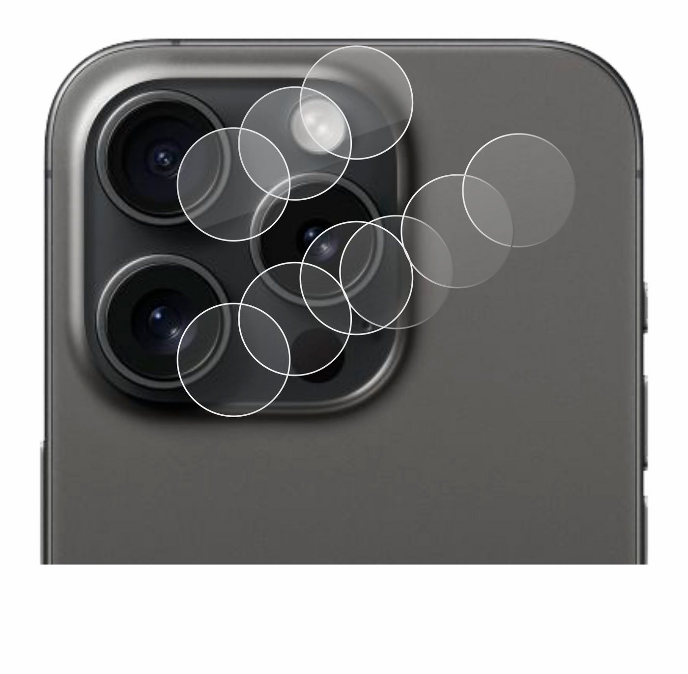 BROTECT flexible Panzerglasfolie für Apple iPhone 15 Pro (NUR Kameraschutz), Displayschutzglas, 3 Stück, Schutzglas Glasfolie klar von BROTECT