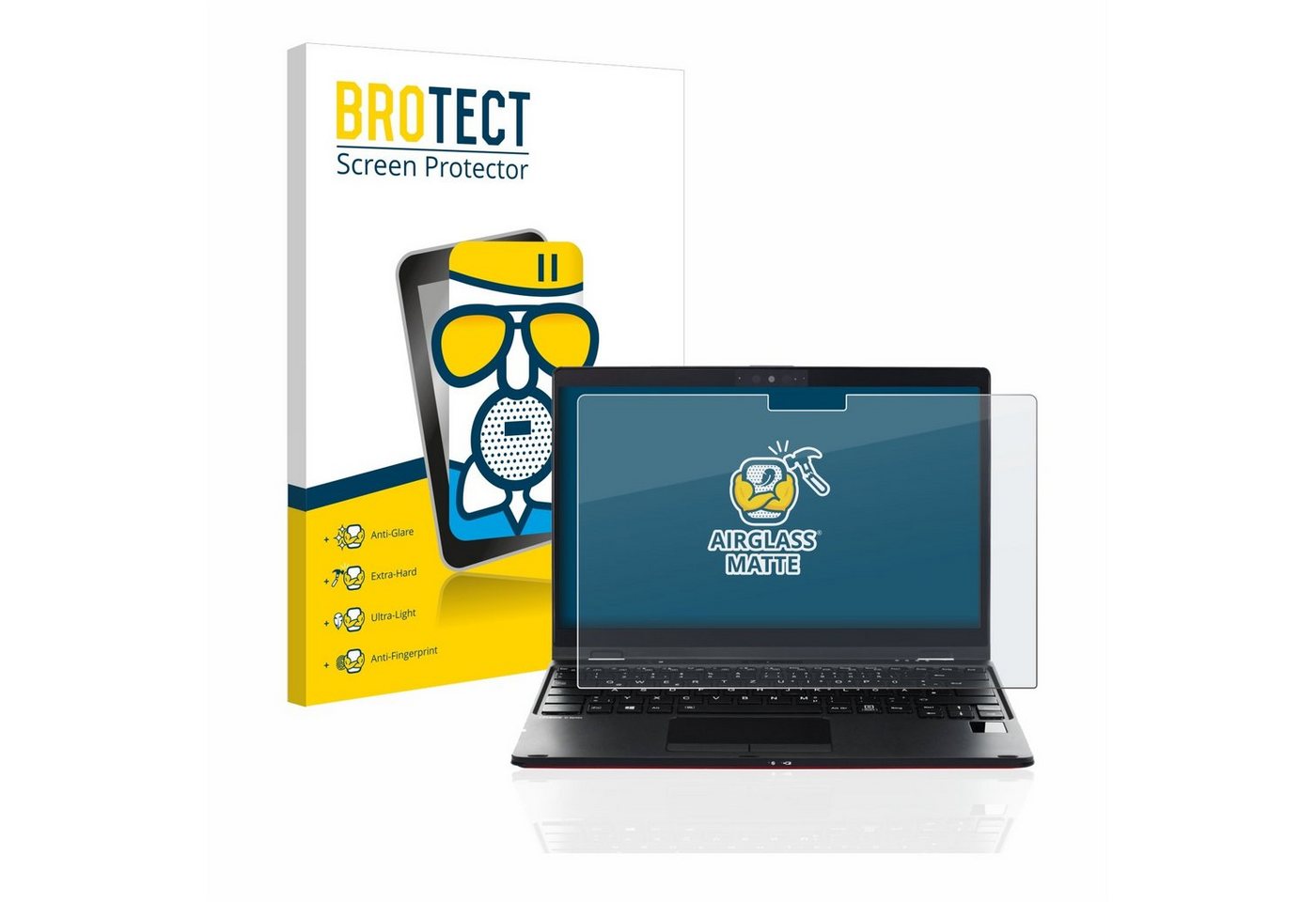 BROTECT flexible Panzerglasfolie für Fujitsu Lifebook U9311X, Displayschutzglas, Schutzglas Glasfolie matt entspiegelt Anti-Reflex von BROTECT