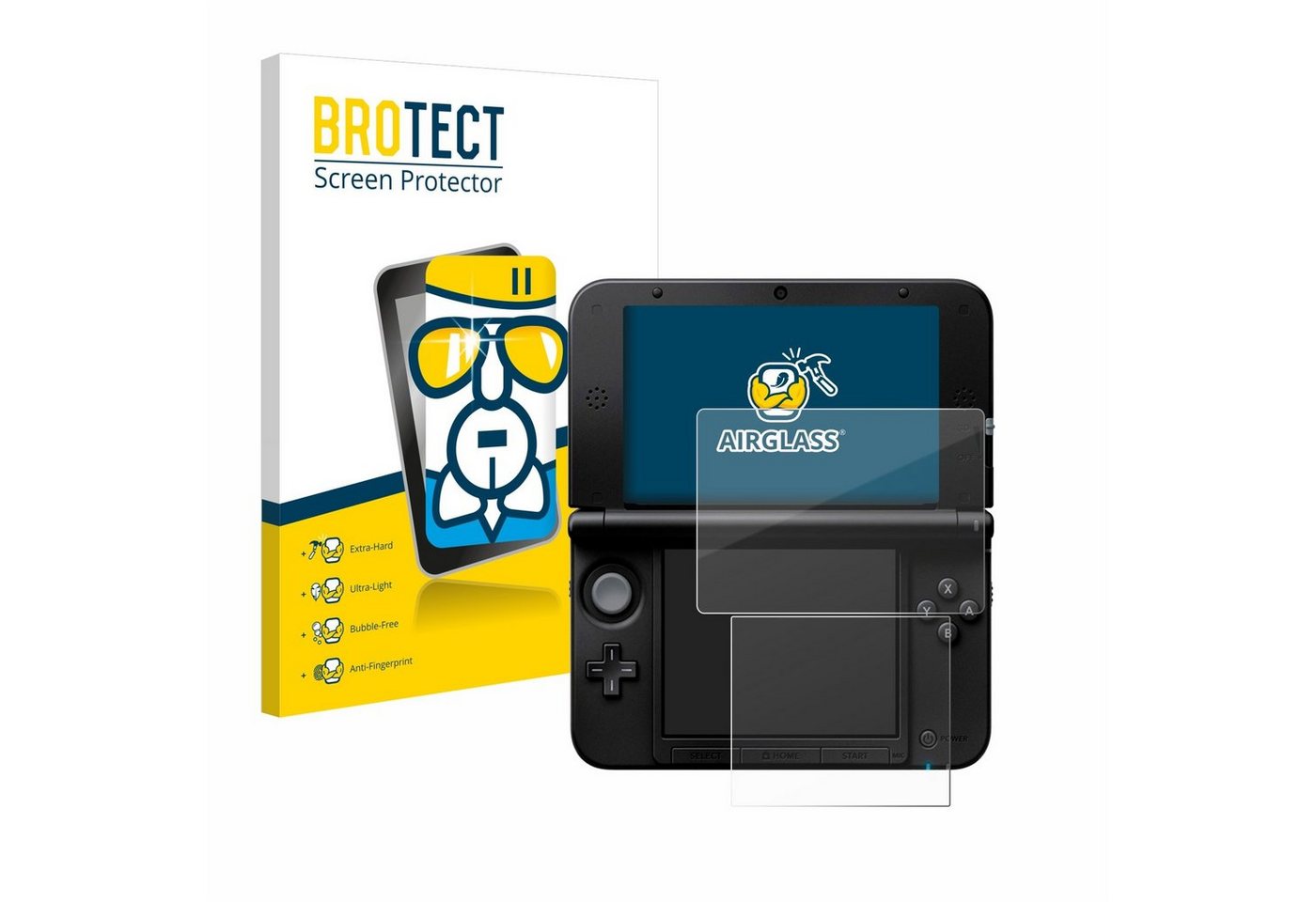 BROTECT flexible Panzerglasfolie für Nintendo 3DS XL SPM7800, Displayschutzglas, Schutzglas Glasfolie klar von BROTECT