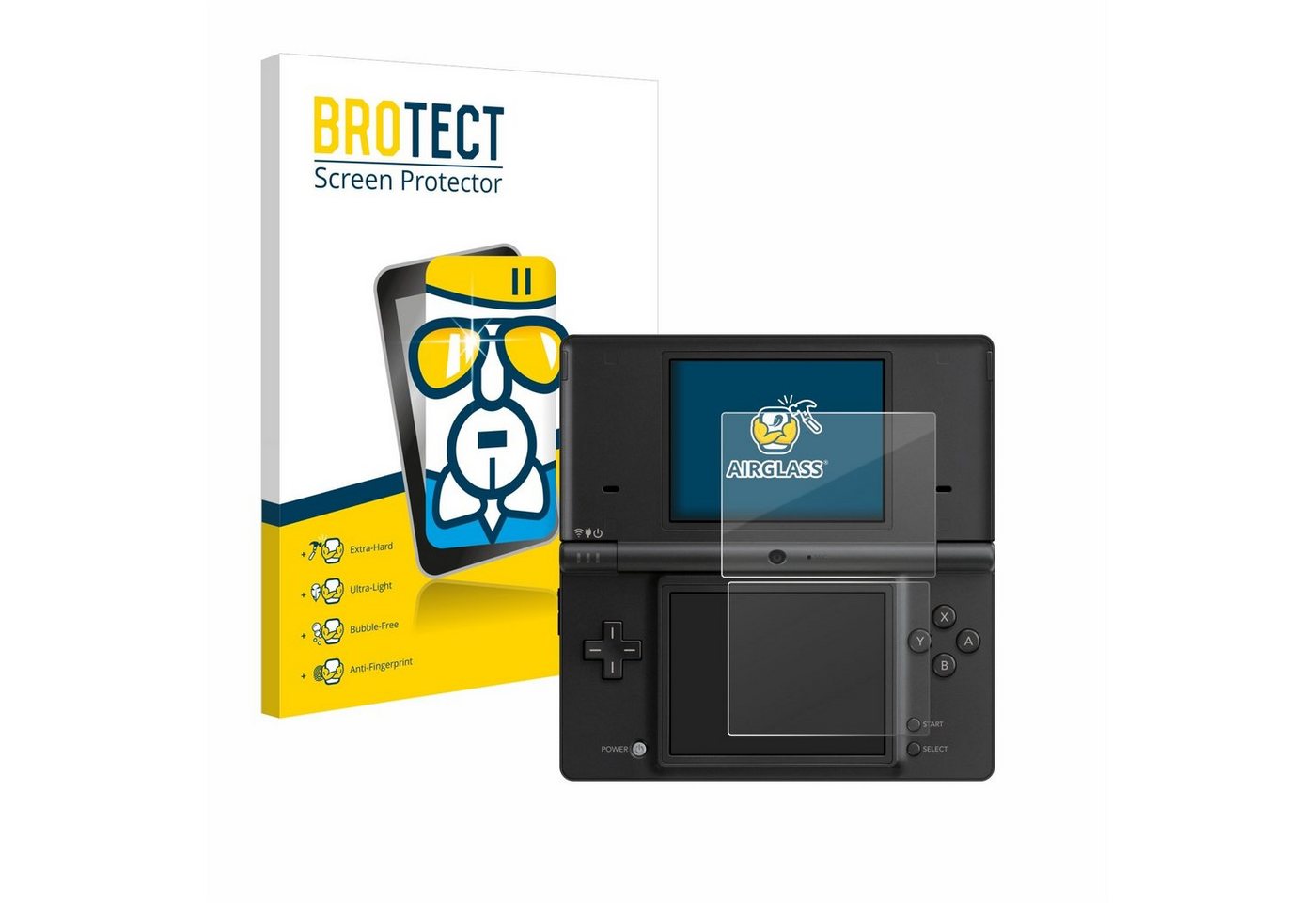 BROTECT flexible Panzerglasfolie für Nintendo DSi, Displayschutzglas, Schutzglas Glasfolie klar von BROTECT