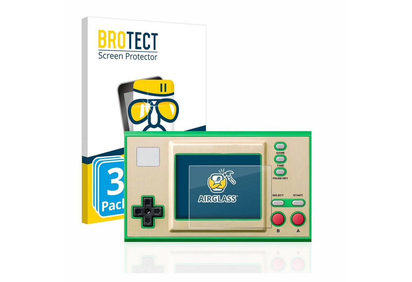 BROTECT flexible Panzerglasfolie für Nintendo Game & Watch The Legend of Zelda, Displayschutzglas, 3 Stück, Schutzglas Glasfolie klar von BROTECT