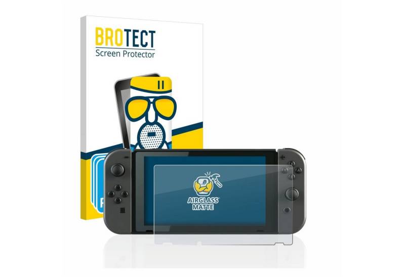 BROTECT flexible Panzerglasfolie für Nintendo Switch, Displayschutzglas, 3 Stück, Schutzglas Glasfolie matt entspiegelt Anti-Reflex von BROTECT