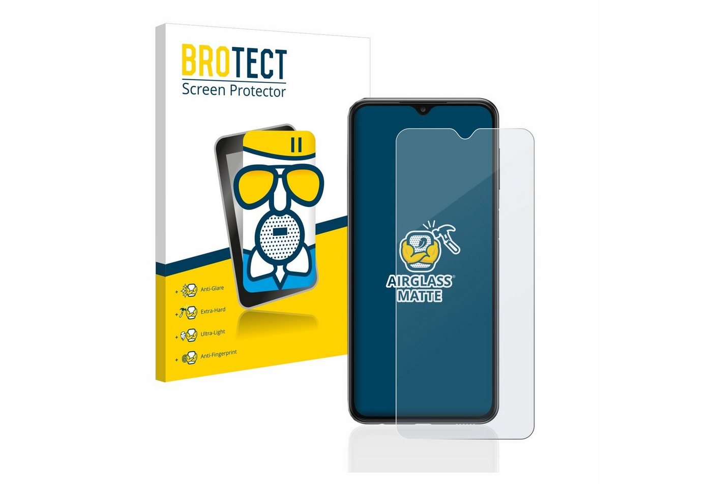 BROTECT flexible Panzerglasfolie für Samsung Galaxy A23 5G, Displayschutzglas, Schutzglas Glasfolie matt entspiegelt Anti-Reflex von BROTECT