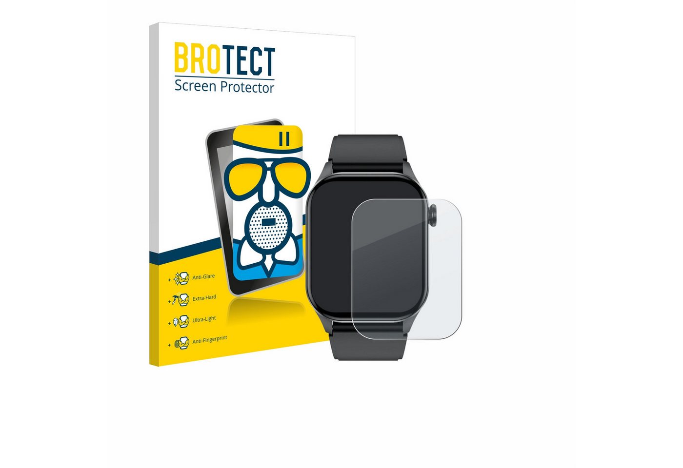 BROTECT flexible Panzerglasfolie für Smartwatch T98 2.04, Displayschutzglas, Schutzglas Glasfolie matt entspiegelt Anti-Reflex" von BROTECT