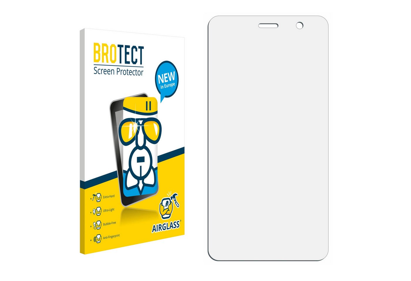 BROTECT flexible Panzerglasfolie für Wiko Tommy 2, Displayschutzglas, Schutzglas Glasfolie klar von BROTECT