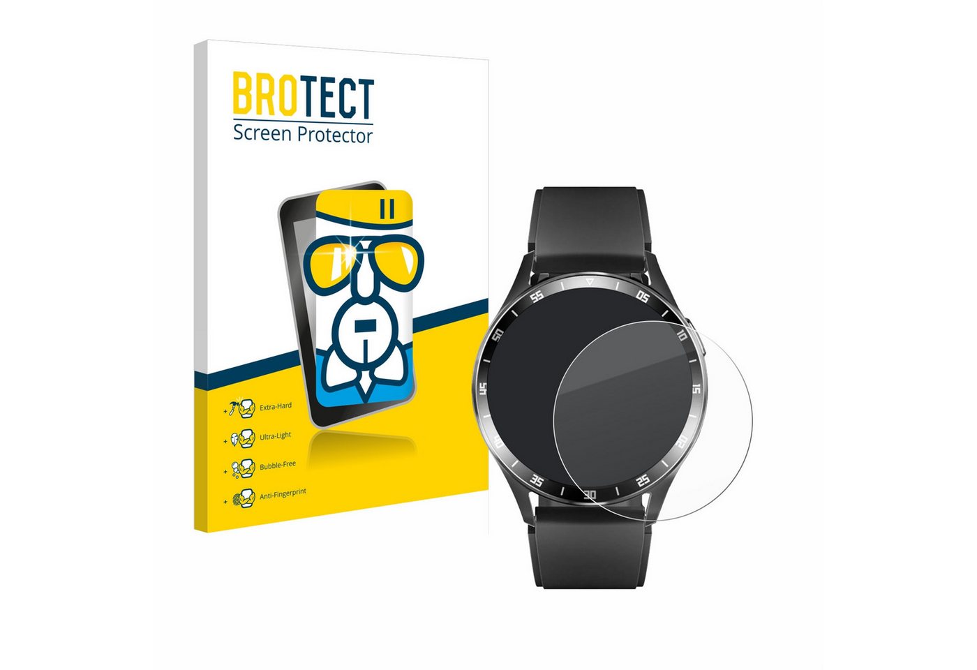 BROTECT flexible Panzerglasfolie für usogood Smartwatch 1.39, Displayschutzglas, Schutzglas Glasfolie klar" von BROTECT