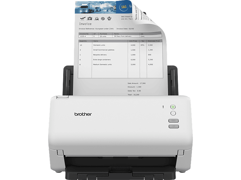 BROTHER ADS-4100 - Kompakter Desktop Dokumenten Scanner , 600 x dpi (optisch) von BROTHER