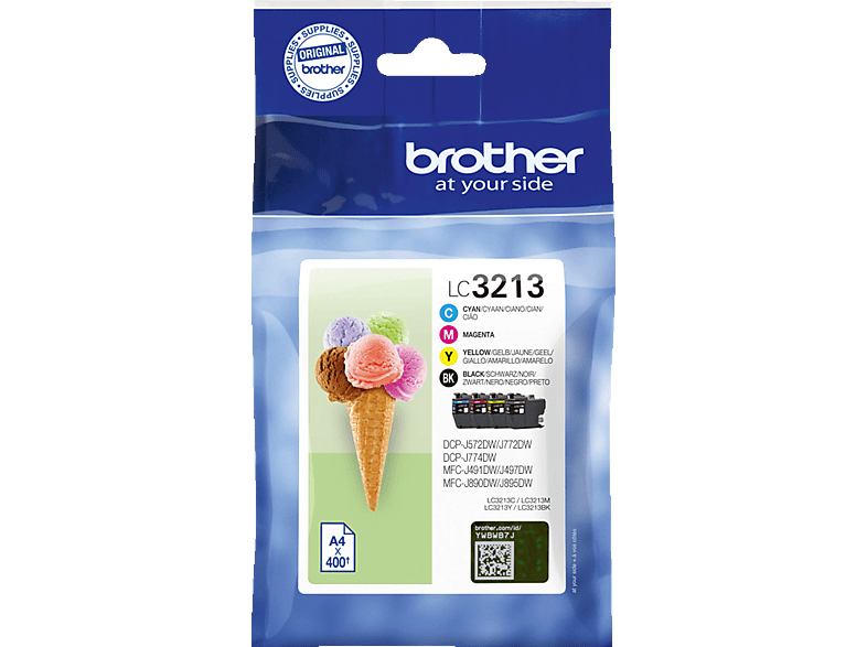 BROTHER LC-3213 Schwarz, Cyan, Gelb und Magenta BROTHER LC-3213 Schwarz, Cyan, Gelb und Magenta von BROTHER