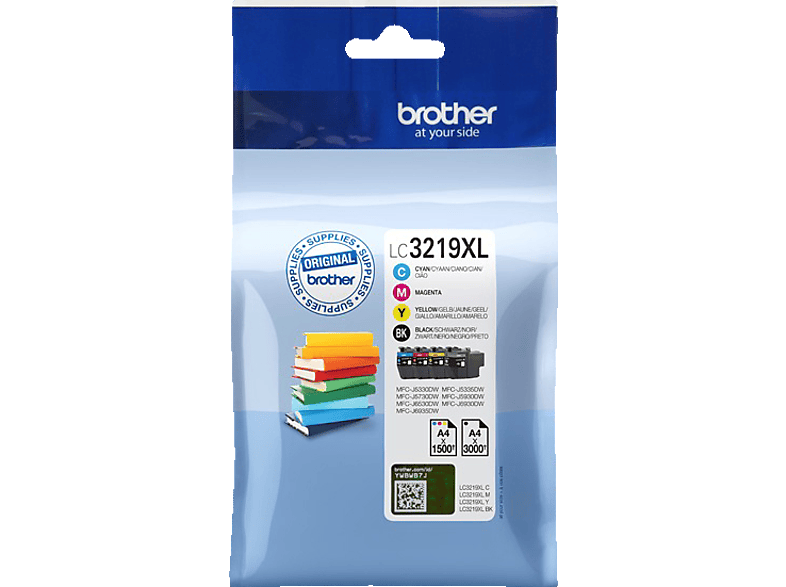 BROTHER Original Tintenpatrone Schwarz/Cyan/Magenta/Yellow (LC3219XLVALDR) von BROTHER
