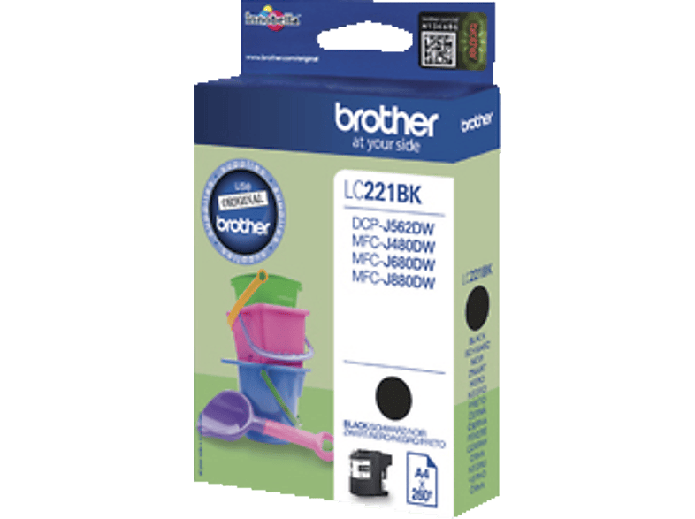 BROTHER Original Tintenpatrone Schwarz (LC-221BK) von BROTHER