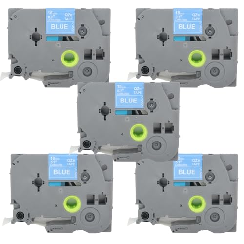 BROVACS 5 Packung Weiß auf Blau Laminiertes Etikettenband Kompatibel mit Brother P-Touch Etikettendrucker TZ 545 TZe 545 18mm 3/4" OPA4545x5 BROVACS 5 Packung Weiß auf Blau Laminiertes Etikettenband Kompatibel mit Brother P-Touch Etikettendrucker TZ 545 TZe 545 18mm 3/4" OPA4545x5 von BROVACS