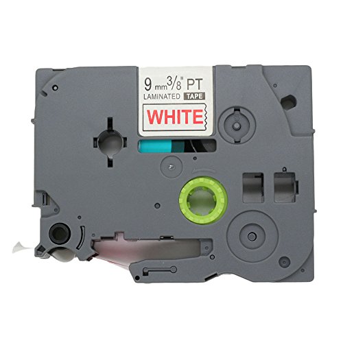 BROVACS Etikettenband, kompatibel mit Brother P-Touch TZ 222, TZe 222, 9 mm, OPA1122B, Rot auf Weiß, 1 Packung von BROVACS