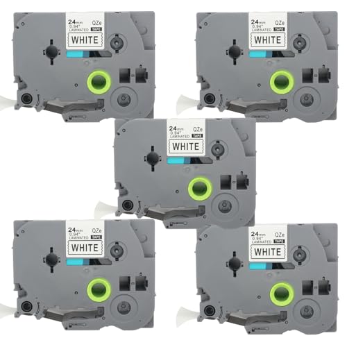 BROVACS 5 Packung Schwarz auf Weiß Laminiertes Etikettenband Kompatibel mit Brother P-Touch Etikettendrucker TZ 251 TZe 251 24mm 1" OPA4251x5 BROVACS 5 Packung Schwarz auf Weiß Laminiertes Etikettenband Kompatibel mit Brother P-Touch Etikettendrucker TZ 251 TZe 251 24mm 1" OPA4251x5 von BROVACS