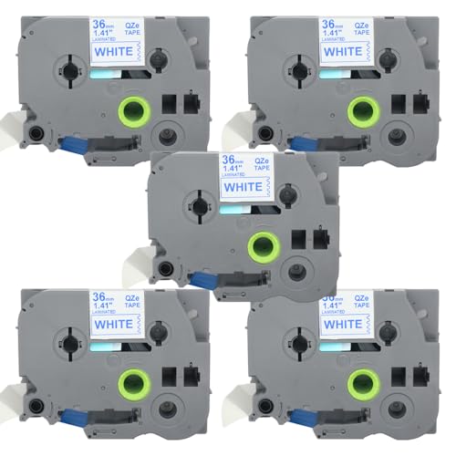 BROVACS Laminiertes Etikettenband, kompatibel mit Brother P-Touch Etikettendrucker TZ 263 TZe 263, 36 mm, OPA4263x5, 5 Stück BROVACS Laminiertes Etikettenband, kompatibel mit Brother P-Touch Etikettendrucker TZ 263 TZe 263, 36 mm, OPA4263x5, 5 Stück von BROVACS