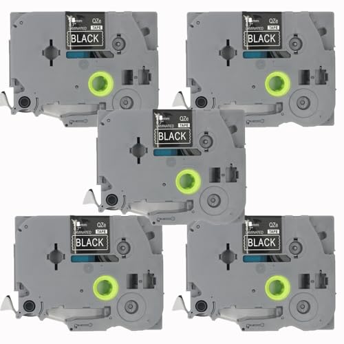 BROVACS 5 Packung Weiß auf Schwarz Laminiertes Etikettenband Kompatibel mit Brother P-Touch Etikettendrucker TZ 345 TZe 345 18mm 3/4" OPA4345x5 BROVACS 5 Packung Weiß auf Schwarz Laminiertes Etikettenband Kompatibel mit Brother P-Touch Etikettendrucker TZ 345 TZe 345 18mm 3/4" OPA4345x5 von BROVACS