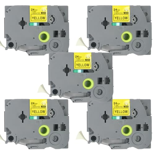 BROVACS Laminiertes Etikettenband, kompatibel mit Brother P-Touch Etikettendrucker TZ 651 TZe 651, 24 mm, OPA4651x5, 5 Stück BROVACS Laminiertes Etikettenband, kompatibel mit Brother P-Touch Etikettendrucker TZ 651 TZe 651, 24 mm, OPA4651x5, 5 Stück von BROVACS