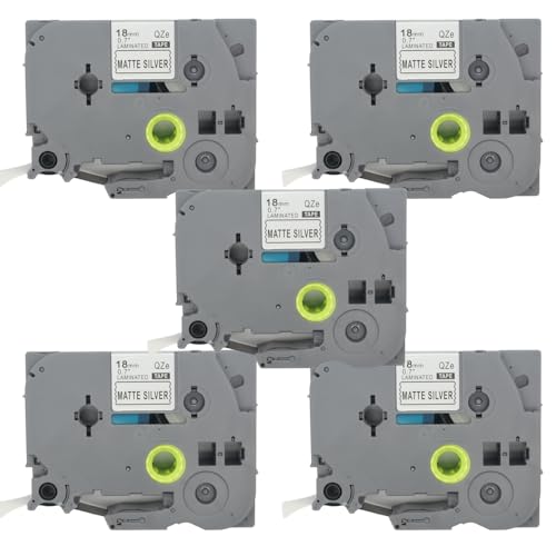 BROVACS 5 Packung Schwarz auf Silber Laminiertes Etikettenband Kompatibel mit Brother P-Touch Etikettendrucker TZ 941 TZe 941 18mm 3/4" OPA4941x5 BROVACS 5 Packung Schwarz auf Silber Laminiertes Etikettenband Kompatibel mit Brother P-Touch Etikettendrucker TZ 941 TZe 941 18mm 3/4" OPA4941x5 von BROVACS