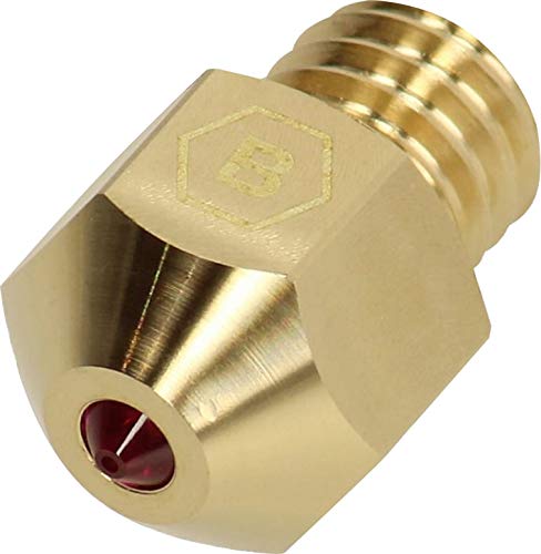 BROZZL High-End MK8 Ruby Düse 0,4mm Durchmesser für Creality Ender 3, Ender 3 Pro, CR-10, CR-10S UVM., 10104040, Ø0,4mm von BROZZL