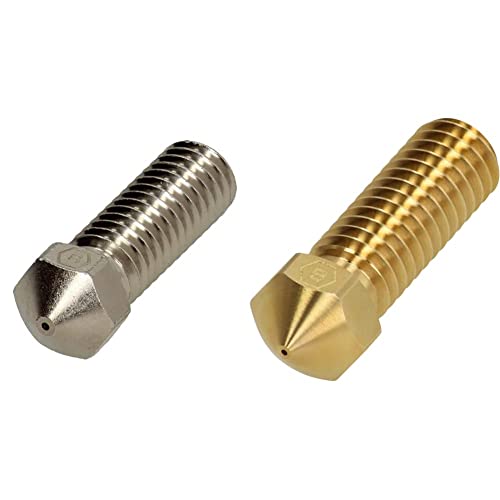 BROZZL Volcano 1,75 mm Düse Plated Copper 0,4mm Durchmesser für E3D Volcano Hotend und Artillery Sidewinder X1, 10602040, ø0,4mm & Volcano 1,75 mm Düse Messing 0,4mm Durchmesser von BROZZL