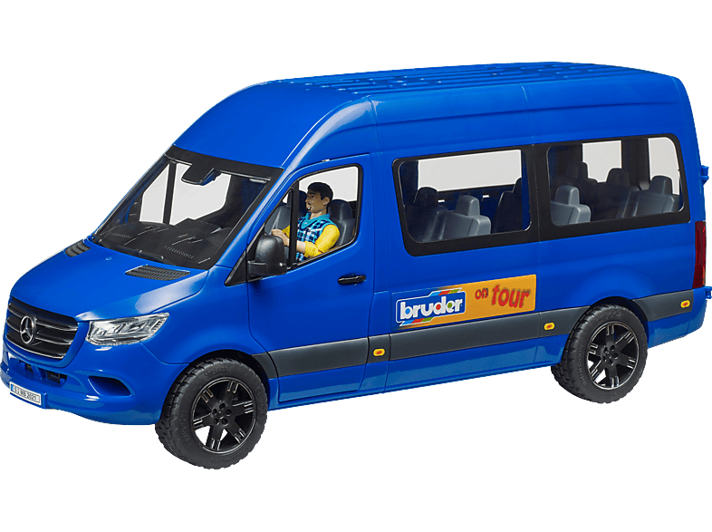 BRUDER 02681 MB Sprinter Transfer mit Fahrer Spielzeugauto Blau von BRUDER