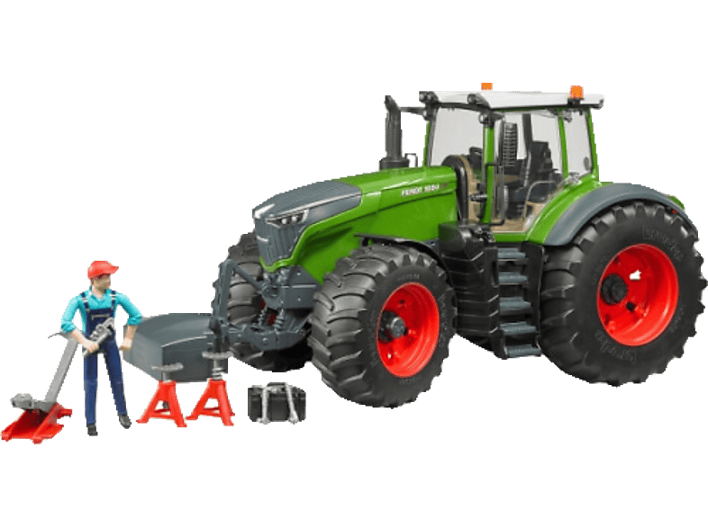 BRUDER Fendt 1050 Vario mit Mechaniker plus Ausstattung Spielzeugfahrzeug Mehrfarbig von BRUDER