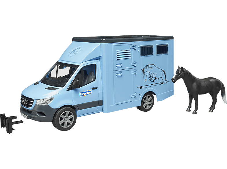 BRUDER MB Sprinter Tiertransporter mit 1 Pferd Spielzeugauto von BRUDER
