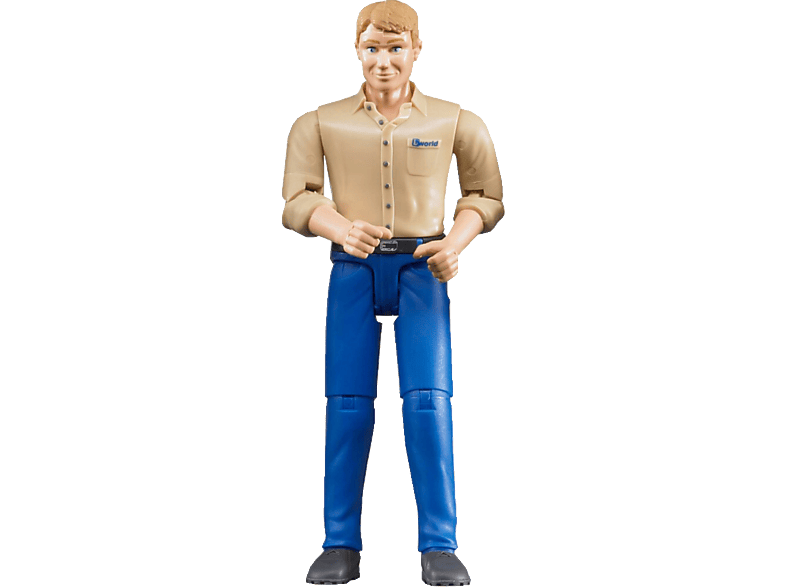 BRUDER Mann mit hellem Hauttyp/blauer Hose Spielzeugfigur Mehrfarbig von BRUDER