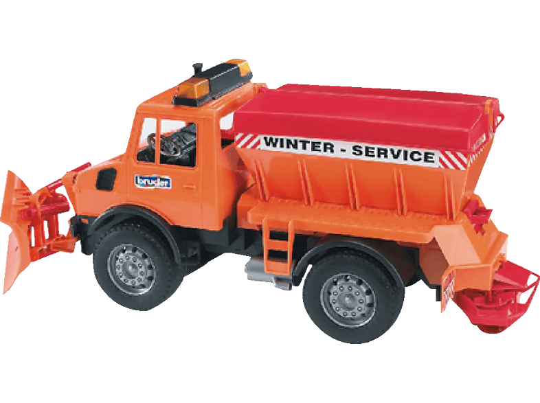 BRUDER Unimog Winterdienst mit Räumschild Baufahrzeug von BRUDER
