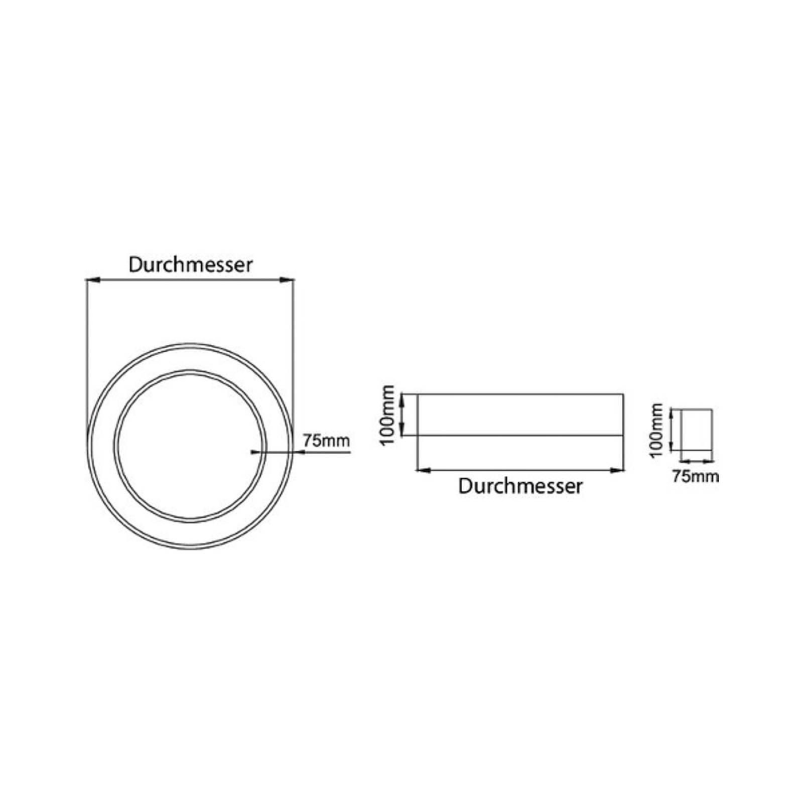 BRUMBERG Biro Circle Ring, Ø 45cm, on/off, weiß, 4.000 K von BRUMBERG