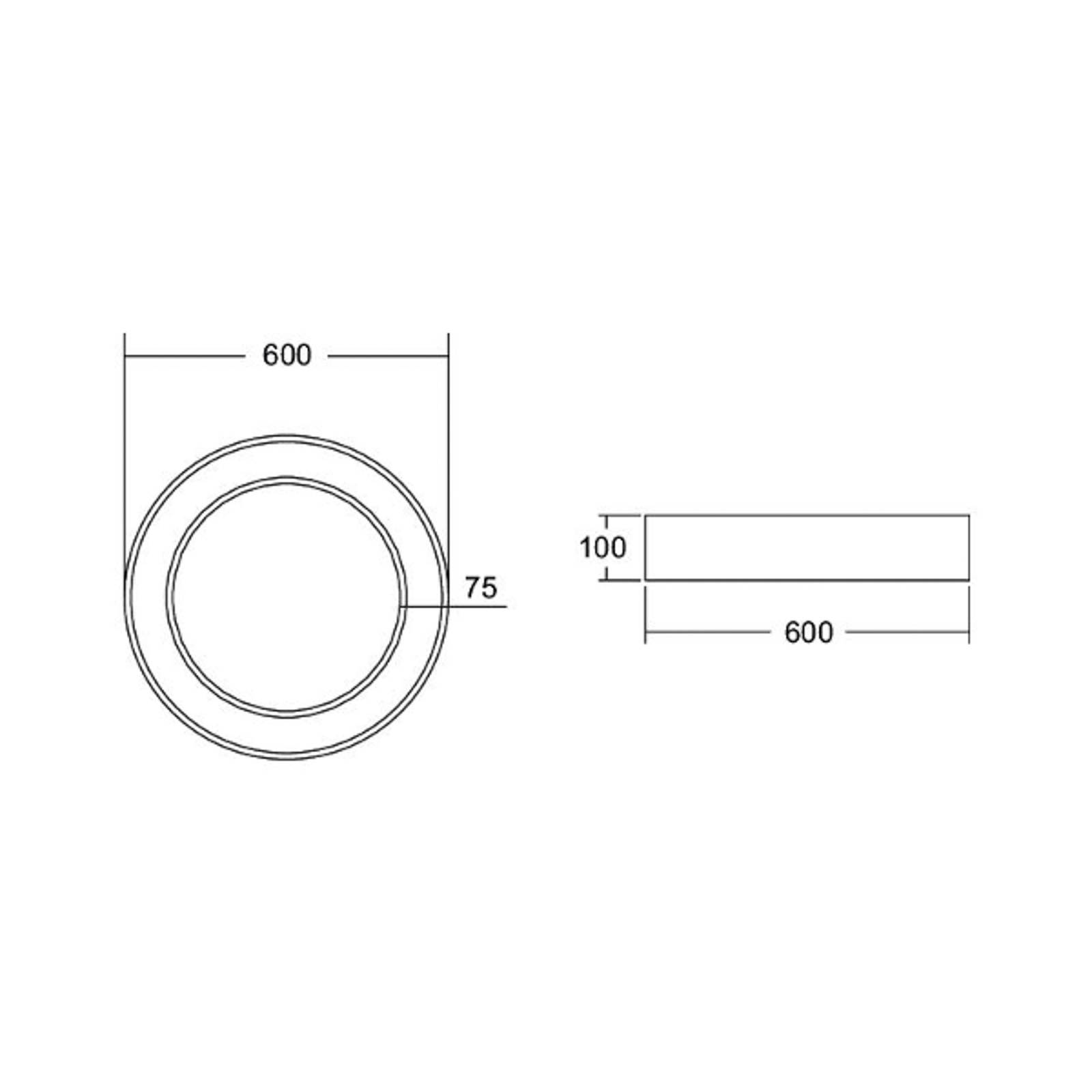 BRUMBERG Biro Circle Ring,  Ø 60 cm, Casambi, silber, 830 von BRUMBERG