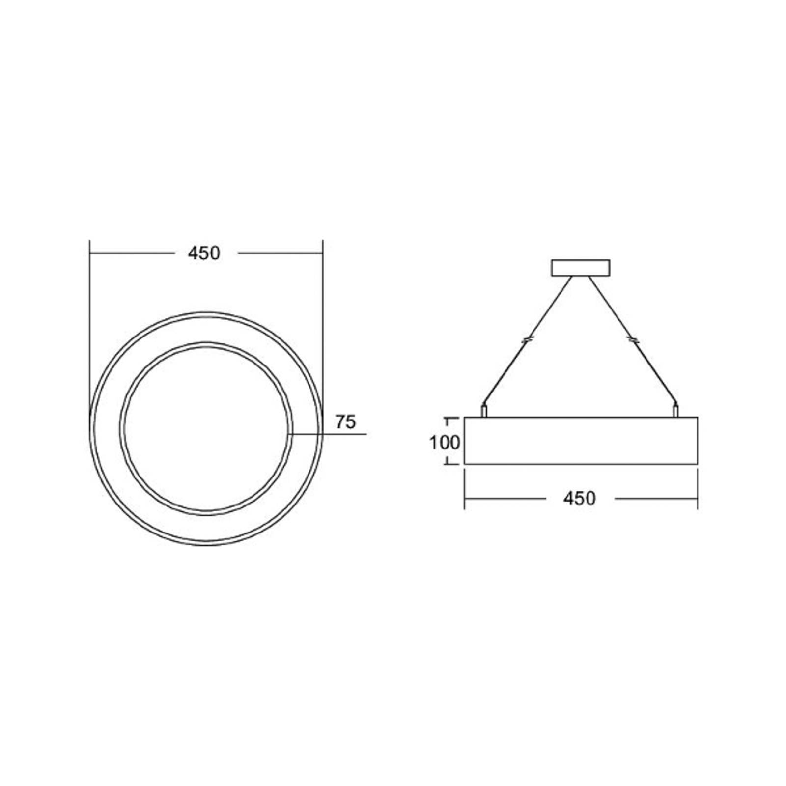 BRUMBERG Biro Circle Ring10 Ø 45 cm up/down CA silber 4000 K von BRUMBERG