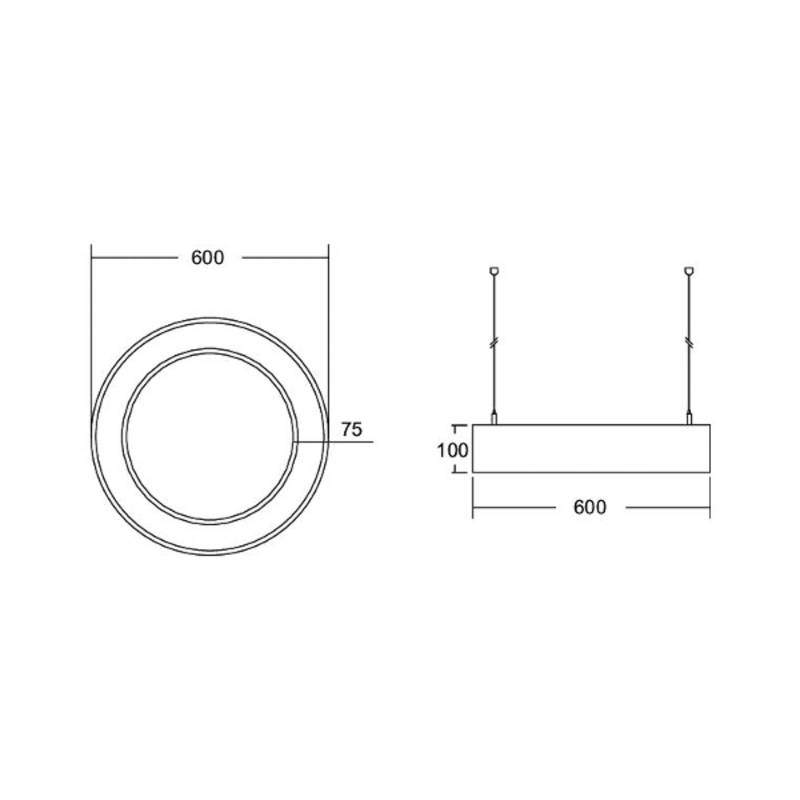 BRUMBERG Biro Circle Ring10 direkt Ø 60 cm DALI silber 840 von BRUMBERG