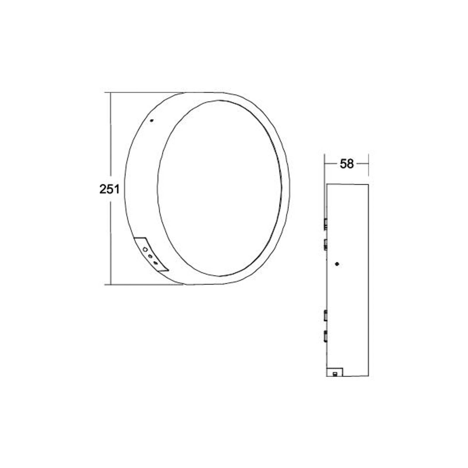 BRUMBERG Eye LED-Außenwandleuchte Ring schwarz von BRUMBERG