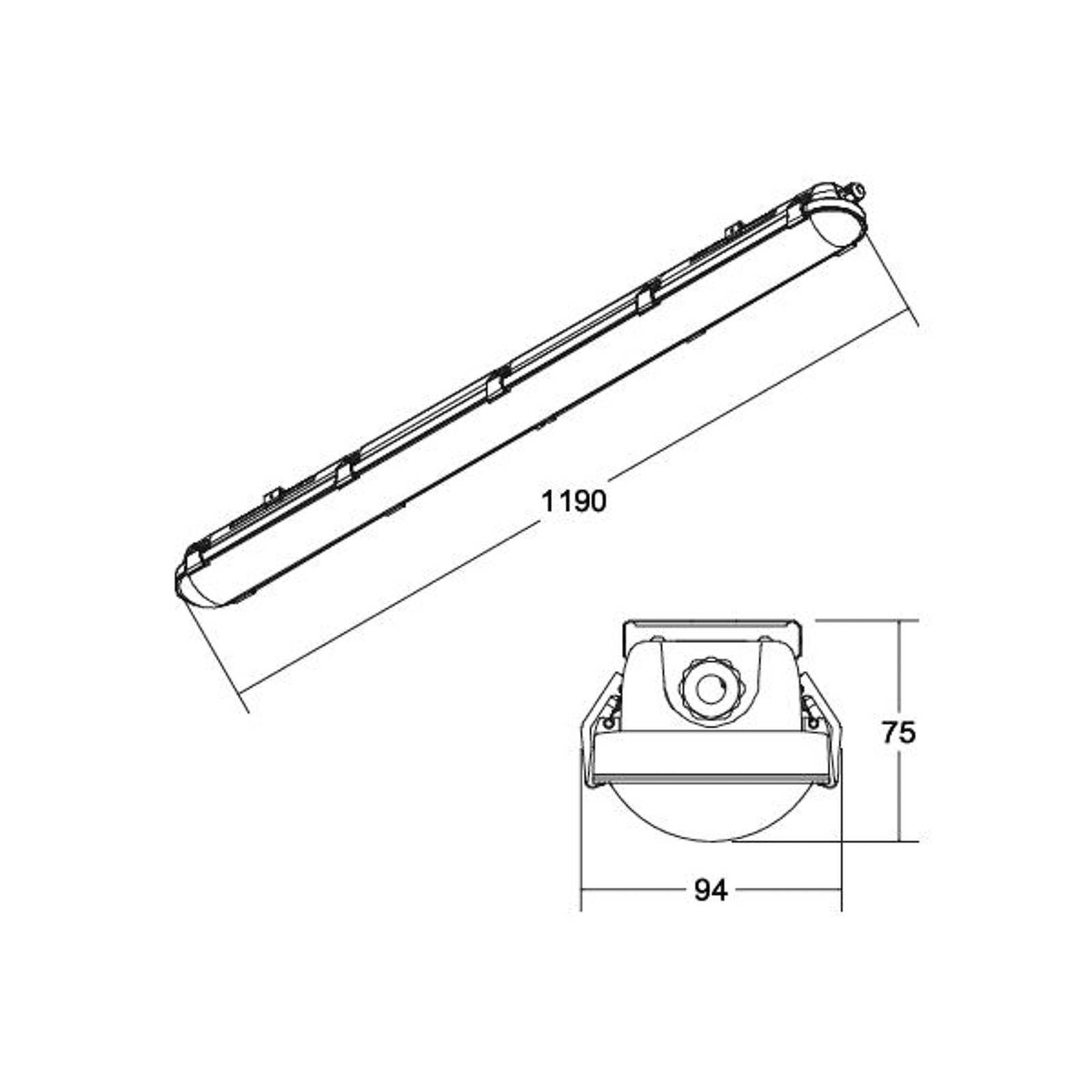 BRUMBERG Humid One Pro LED-Wannenlampe DALI 119cm von BRUMBERG