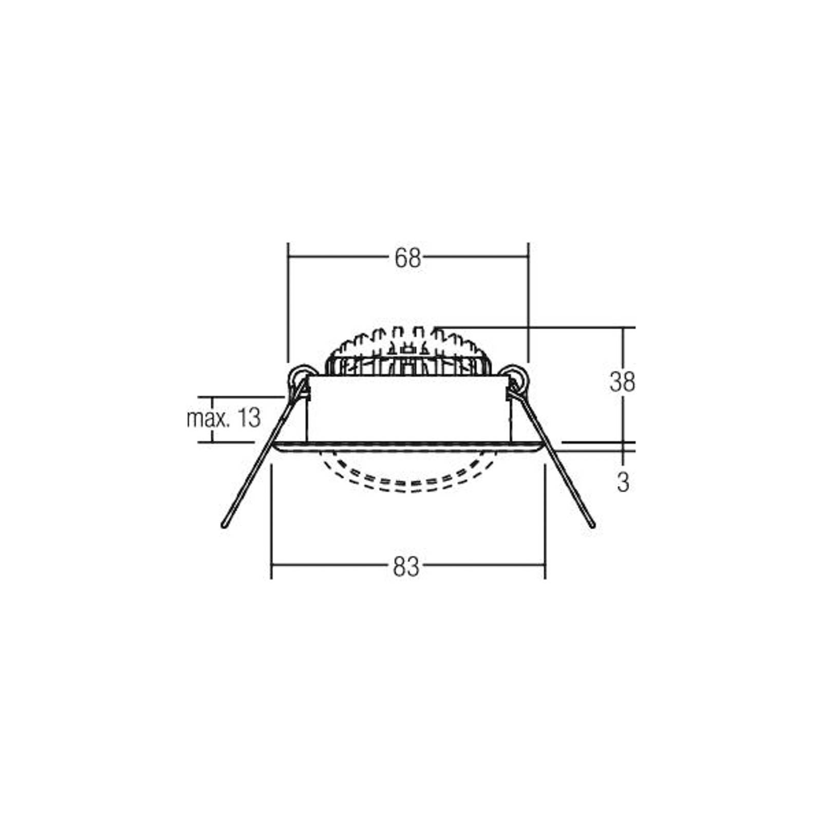 BRUMBERG LED-Einbauspot BB09, on/off, Anschlussbox, weiß von BRUMBERG