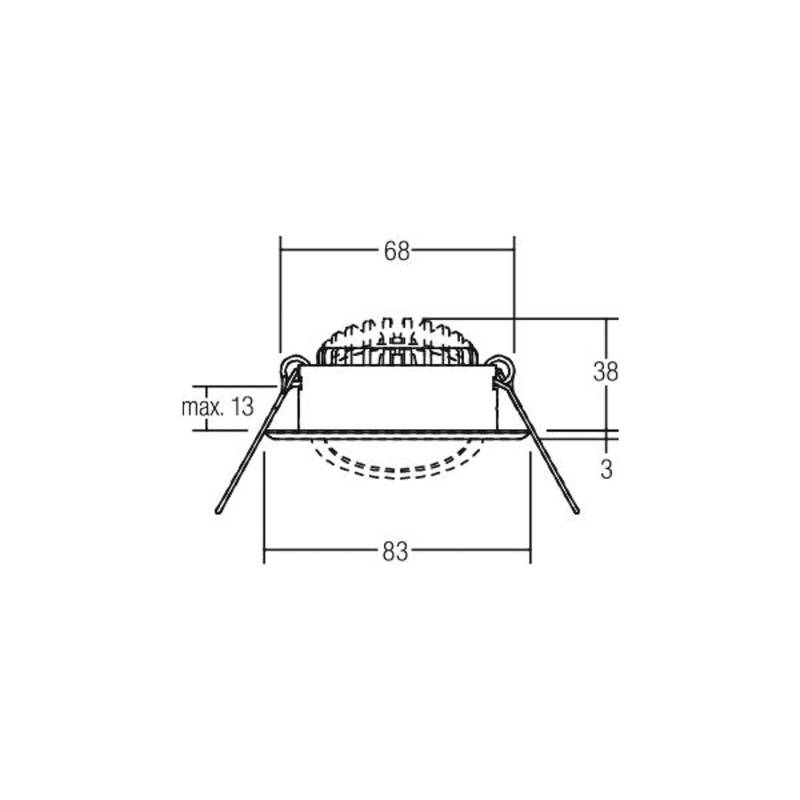 BRUMBERG LED-Einbauspot BB09, on/off, Anschlussbox, weiß von BRUMBERG