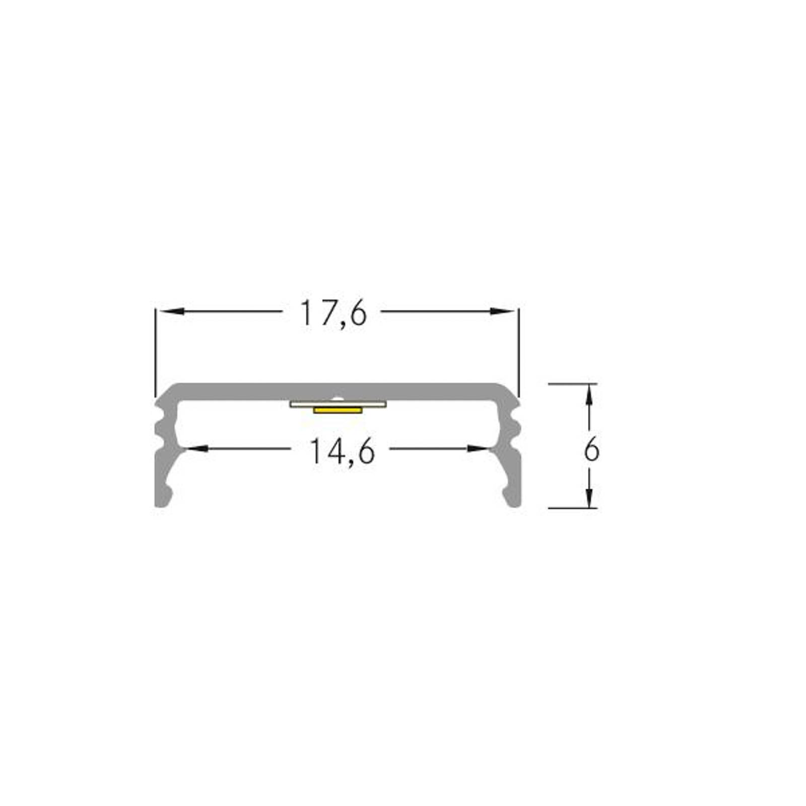 BRUMBERG One LED-Anbauprofil, alu, flach, 1 Meter von BRUMBERG