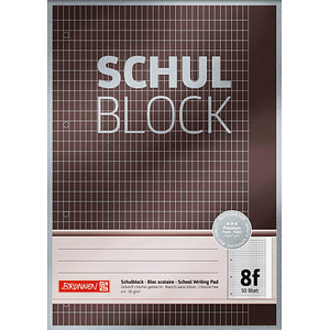 BRUNNEN Collegeblock 4-fach-Lochung Lineatur 8f rautiert DIN A4 Außenrand von BRUNNEN