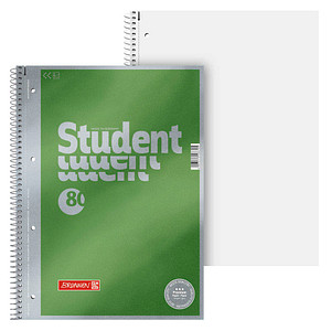 BRUNNEN Collegeblock Student Premium Lineatur 20 blanko DIN A4 ohne Rand von BRUNNEN