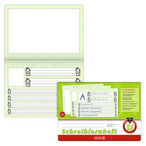 BRUNNEN Schreiblernheft Lineatur SL 1. Schuljahr liniert DIN A4 quer ohne Rand, 16 Blatt von BRUNNEN