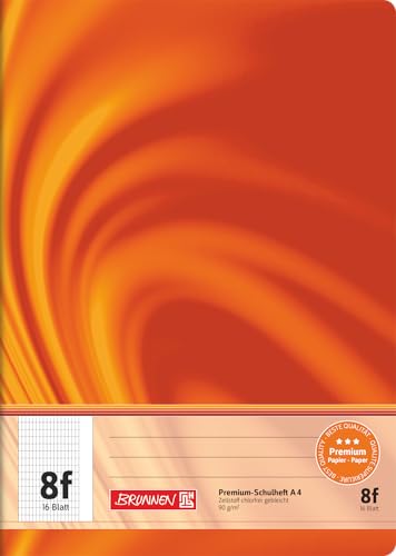 BRUNNEN Schulheft Premium Vivendi | A4, Lineatur 8f, 16 Blatt, orange BRUNNEN Schulheft Premium Vivendi | A4, Lineatur 8f, 16 Blatt, orange von BRUNNEN