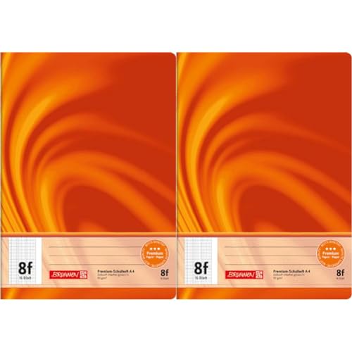 Brunnen 104470802 Schulheft A4 Vivendi (16 Blatt, rautiert, mit Rand, Lineatur 8f) (Packung mit 2) von BRUNNEN