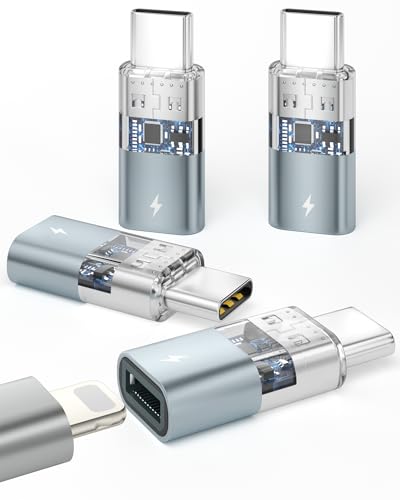 BRV Explorer Lightning auf USB C Adapter (4 Stück), Adapter Lightning auf USB C für iPhone 16/16 Pro/16 Pro Max/15/15 Pro/15 Pro Max/15 Plus, iPad Air, Nicht für Audio/Headset/OTG/Kopfhörer von BRV Explorer